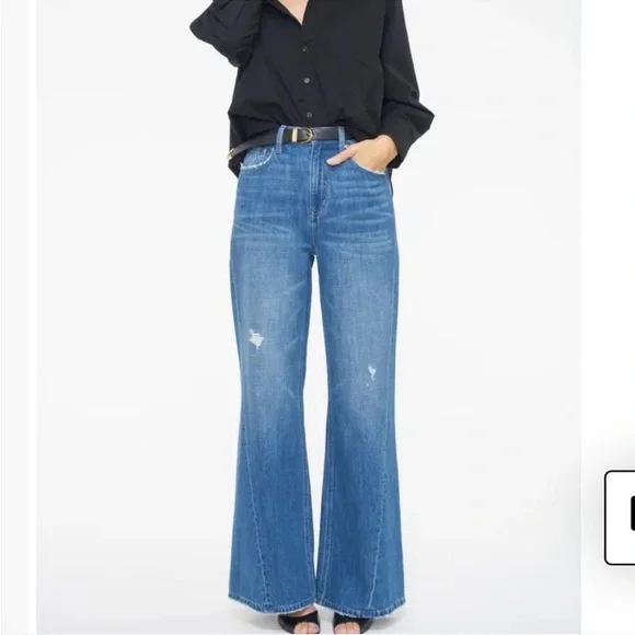 NWT Pistola high rise Palazzo Relaxed wide leg Jeans - Picture 3 of 5